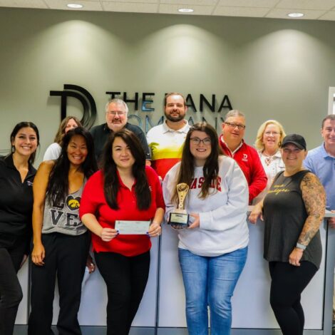 The Dana Company was named 2024's top fundraiser for the Iowa vs. Iowa State competitive food drive!