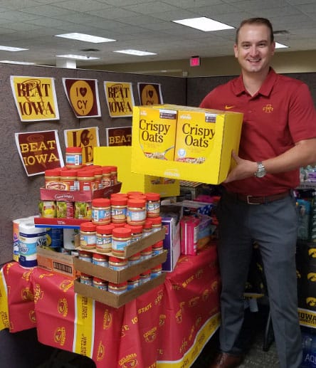 The Dana Company was named 2024's top fundraiser for the Iowa vs. Iowa State competitive food drive!